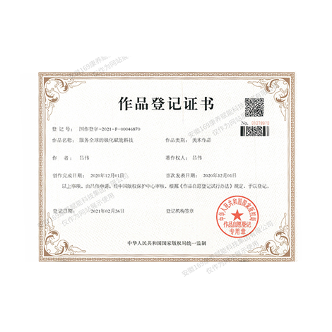 極化設(shè)備作品登記證